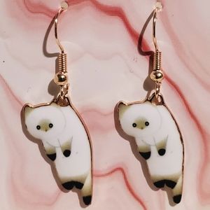 Siamese Cat Kitten Earrings ~ Handmade Boutique